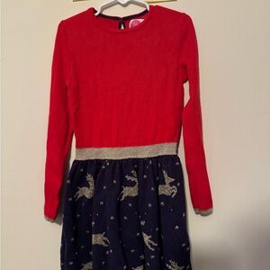 Red and Navy Rudolf Dress